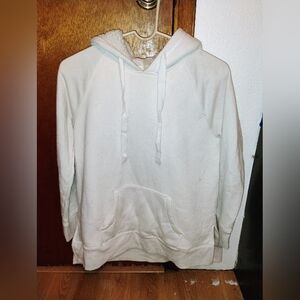 X-Version White Sherpa Lined Hoodie Size Petite XS